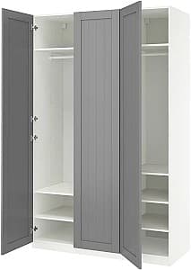Dulap IKEA Pax/Gullaberg rafturi/bare 150x60x236 Alb/Gri