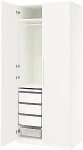 Шкаф IKEA Pax/Tonstad полки/штанги/ящики/корзины 100x60x236 Белый