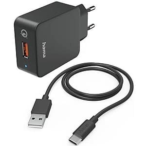 Зарядное устройство для телефона Hama (201625) Fast USB-C QualcommВ®