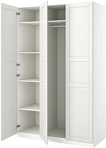 Dulap IKEA Pax/Tyssedal rafturi/bara/oglinda 150x60x236 Alb
