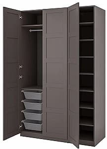 Шкаф IKEA Pax/Bergsbo полки/штанги/корзины 150x60x236  Темно-серый