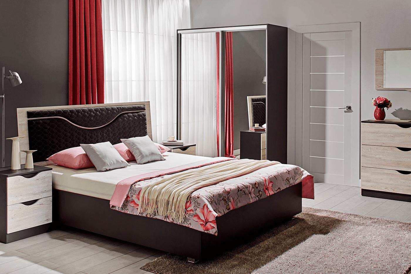 Set dormitor Ambianta Happy 2 Alb Samoa, Modern