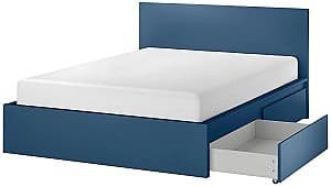 Pat IKEA Malm/Lonset cu 4 sertare 140x200 Albastru