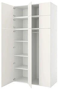 Шкаф IKEA Platsa 9 дверей 140x57x261 Белый/Fonnes Белый