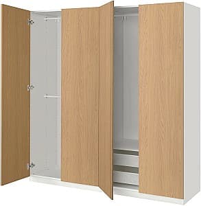 Dulap IKEA Pax/Storklinta raft/bare/cosuri 200x60x201 Alb/Aspect Stejar (Bej)