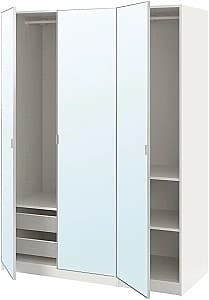 Dulap IKEA Pax/Aheim rafturi/bare/cosuri/oglinda 150x60x201 Alb