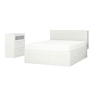 Set dormitor IKEA Brimnes White 140x200