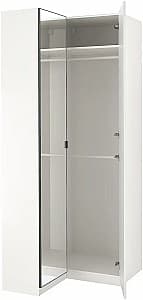 Угловой шкаф IKEA Pax/Fardal/Aheim полка/штанга/зеркало 111/88x236 Глянцевый белый