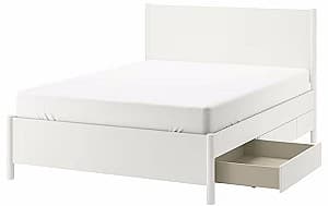Кровать IKEA Tonstad ящики для хранения 140x200 Белый
