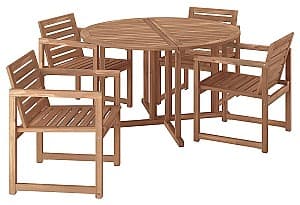 Набор садовой мебели IKEA Nammaro с подлокотниками 130 Светло-коричневый