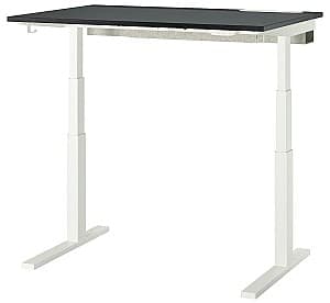 Офисный стол IKEA Mittzon с электрической регулировкой высоты 120x80 Черный ясень шпон/Белый
