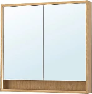 Dulap de baie IKEA Faxalven iluminat integrat 100x15x95 Aspect Stejar