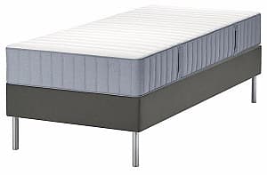 Pat IKEA Lyngor/Valevag/Bjorli extra ferma 90x200 20cm Albastru/Gri Inchis