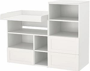 Пеленальный столик IKEA Smastad/Platsa Smastad/Platsa с рамой/со стеллажом 150x79x123 Белый