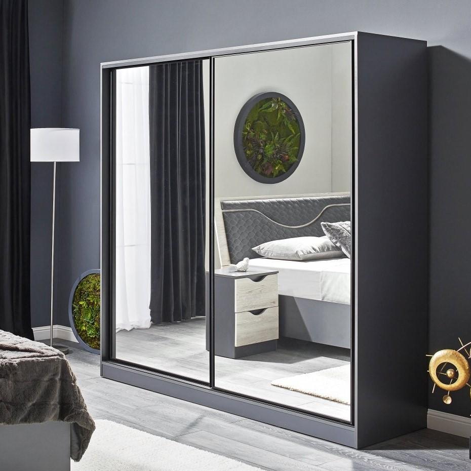 Шкаф-купе Ambianta Happy 1.8 м Графит