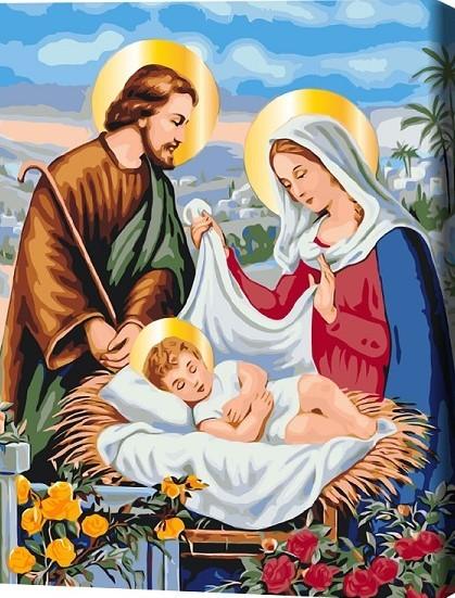 Tablou pe numere BrushMe Sfânta Familie