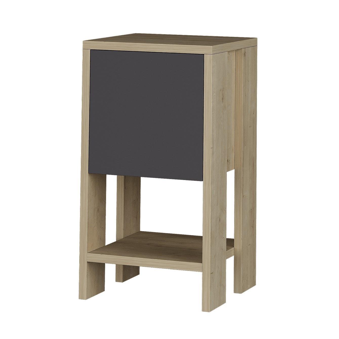 Прикроватная тумбочка DECO Ema Oak/Anthracite