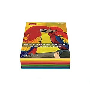 Hirtie colorata imprimanta Daco A4, 250 file, 160 g/m2, 10 culori, CN162