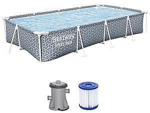 Piscina cu carcasa BESTWAY Steel Pro 561FV Set (Grey)