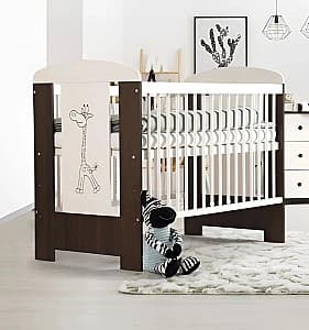 Детская кроватка Klups Little Giraffe + матрас Confort II 8см (Wenge)