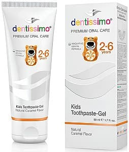Pasta de dinti pentru copii Dentissimo Kids Caramel aroma