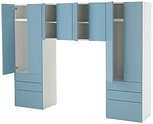 Детский шкаф IKEA Smastad/Platsa 240x42x181 Белый/Синий