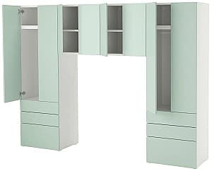 Dulap pentru copii IKEA Smastad/Platsa 240x42x181 Alb/Verde Deschis