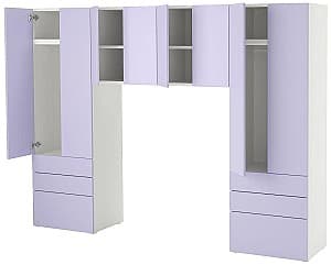 Dulap pentru copii IKEA Smastad/Platsa 240x42x181 Alb/Lila Deschis