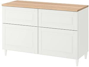 Comoda IKEA Besta cu usi/sertare 120x42x76 Alb/Smeviken/Kabbarp Alb