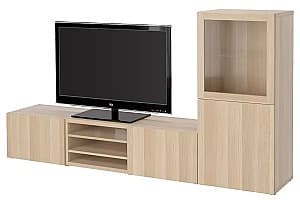 Living IKEA Besta sină sertar închidere lină 240x42x129 Aspect Stejar Antichizat/Lappviken Aspect Stejar Antichizat