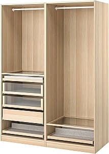 Etajera IKEA Pax rafturi/bare/sertare 150x58x201 Aspect Stejar Antichizat