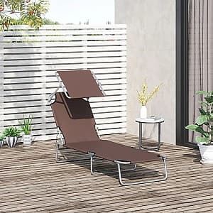 Шезлонг Outsunny 84B-001BN (Brown)