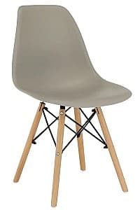 Пластиковый стул Mobhaus Cinkla 3 New (Warm Gray/Beech)