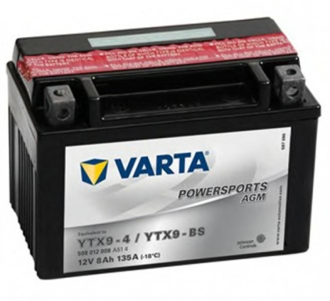 Аккумулятор Varta Powersports AGM YTX9-BS 8Ah 135A