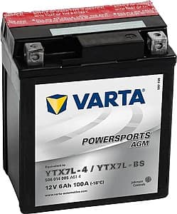 Acumulator auto Varta Powersports AGM YTX7L-BS 6Ah 100A