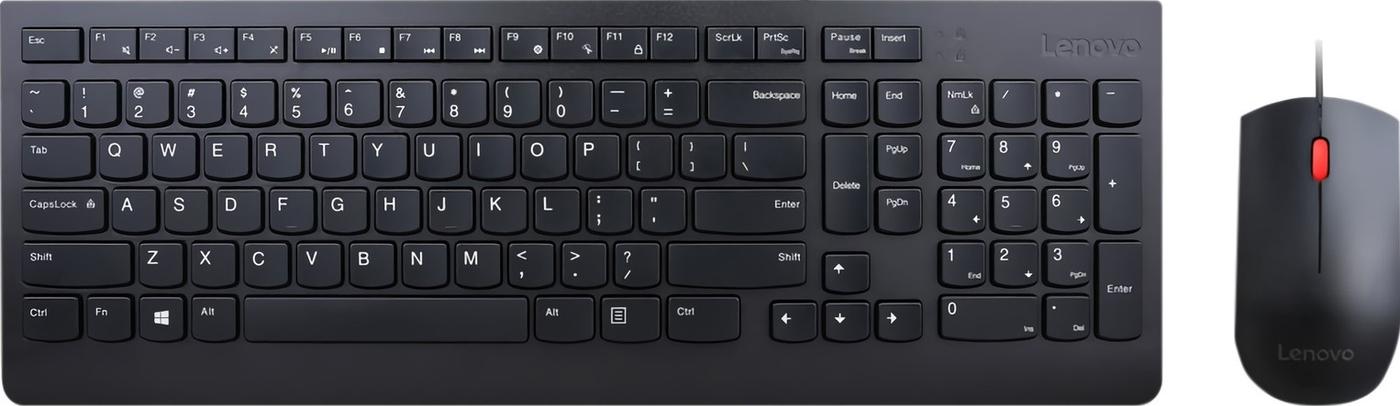 Набор Клавиатура + Мышь Lenovo Essential Wired Combo Keyboard and Mouse Black