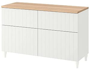 Comoda IKEA Besta usi/sertare/sina inchidere lina 120x42x76 Alb/Sutterviken/Kabbarp Alb