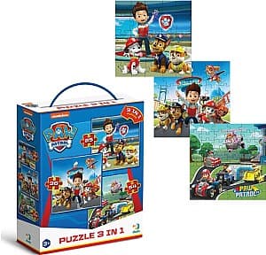 Puzzle Dodo 3in1 „Gata de acțiune” seria Patrula Cățelușilor