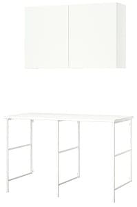 Set de mobila de baie IKEA Enhet/Hemtrask 139x63.5x93.5 Alb