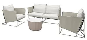 Набор садовой мебели IKEA Havsten/Lagaskär 2 кресла/диван Бежевый