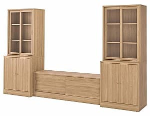 Living IKEA Tonstad frunir/sticla transparenta 342x47x201 Stejar
