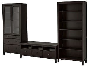 Living IKEA Hemnes Sticla 326x197 Negru-maro