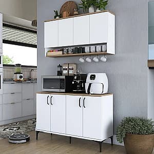 Кухонный гарнитур Mirage Meble JE204 (White/Walnut)