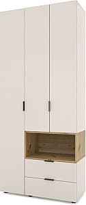 Dulap Nex Home A002R Cashmere (Bej)/Stejar Artisan (Maro)