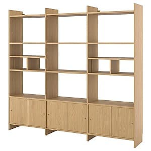 Etajera IKEA Ladmakare cu usi glisante 238x35x212 Aspect stejar