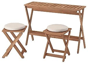 Набор садовой мебели IKEA Nammaro/Froson/Duvholmen 2 табурета Светло-коричневый/Бежевый