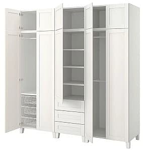 Dulap IKEA Platsa 10 usi/3 sertare 220x57x231 Alb/Sannidal Alb