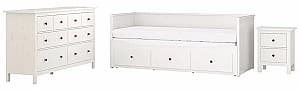 Спальня IKEA Hemnes 3 предмета/с прикроватной 80x200 Окрашен в белый цвет