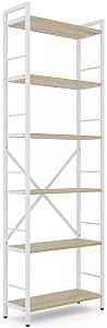 Etajera Nex Loft Alb/Stejar Artisan (Maro) 6 rafturi