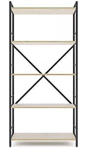 Стеллаж Nex Loft Антрацит (Серый)/Дуб Артизан (Коричневый) 5 полок